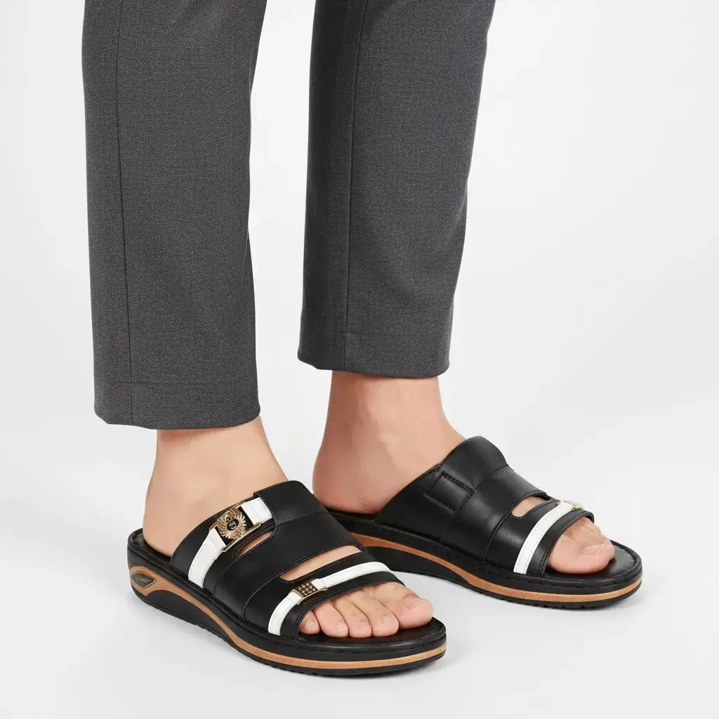 black casual sandal for men Bangladesh comfortable slipon daily footwear