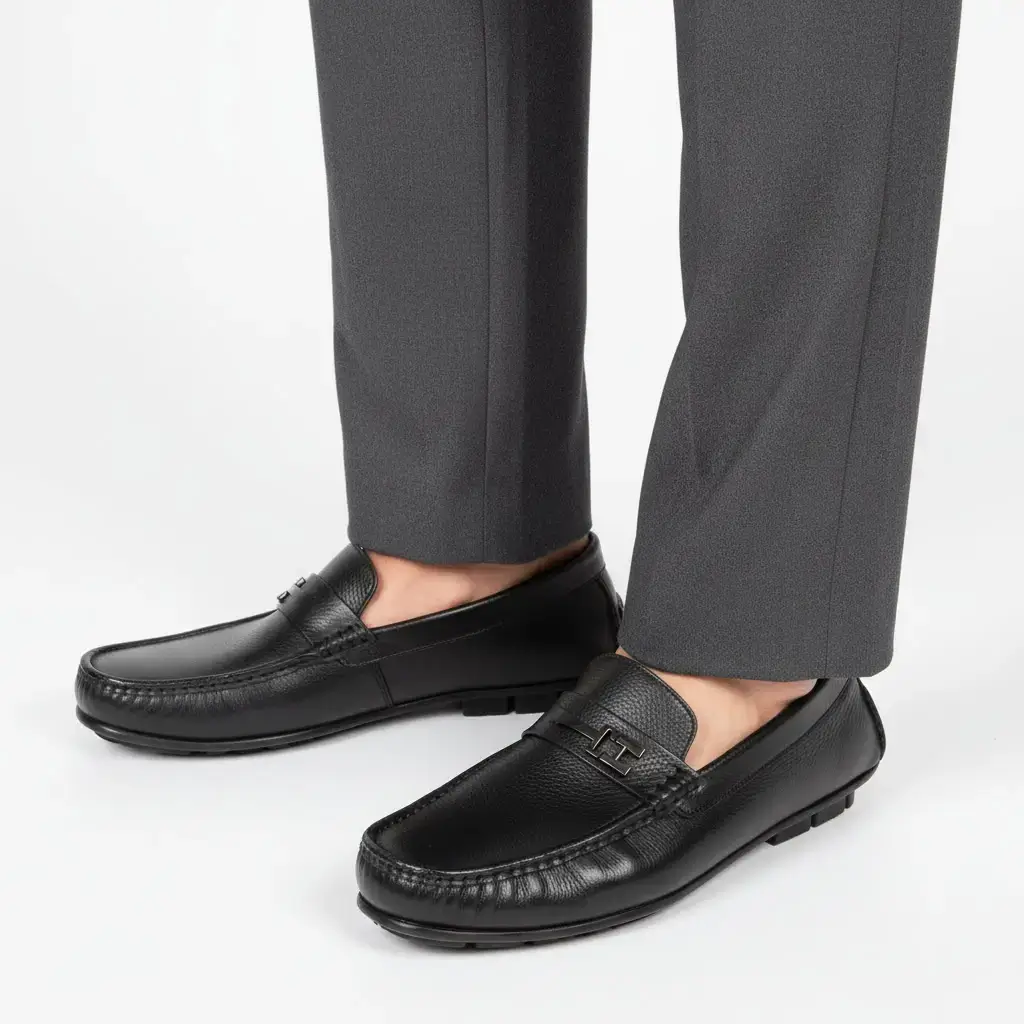 black leather loafer shoe for men Bangladesh comfortable formal casual footwear