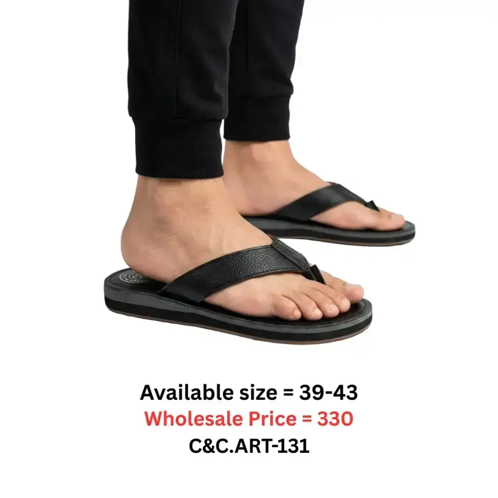 black toe ring sandal for men Bangladesh comfortable casual footwear art131