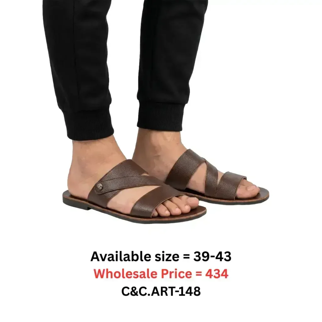 brown cross strap sandal for men Bangladesh comfortable casual footwear art148