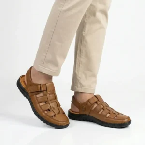 brown leather backstrap sandal for men Bangladesh comfortable breathable casual footwear