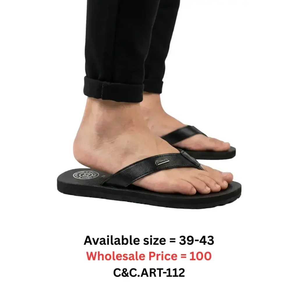 black flip flop sandal for men Bangladesh lightweight casual footwear art112