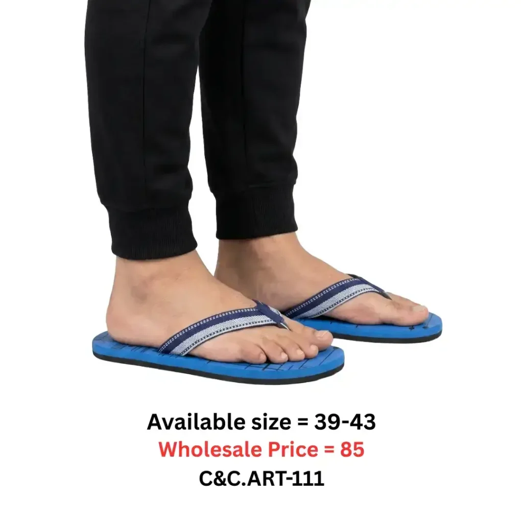 blue rubber flip flop sandal for men Bangladesh lightweight casual footwear art111