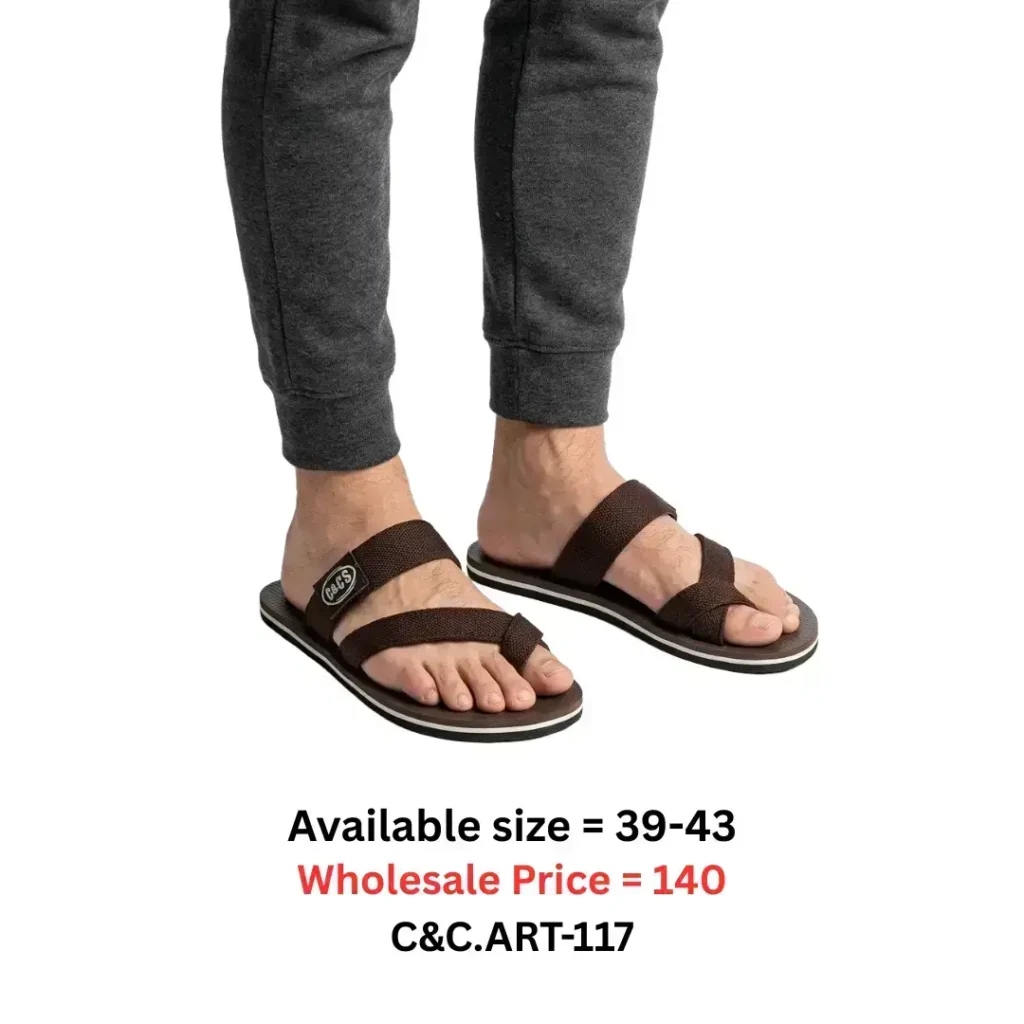 brown toe loop sandal for men Bangladesh lightweight casual footwear art117